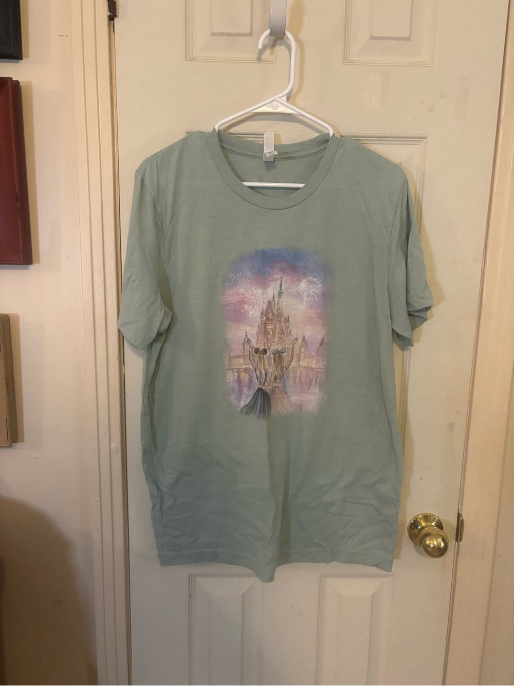 Bella Canvas Light Sage Green Castle Graphic Tee